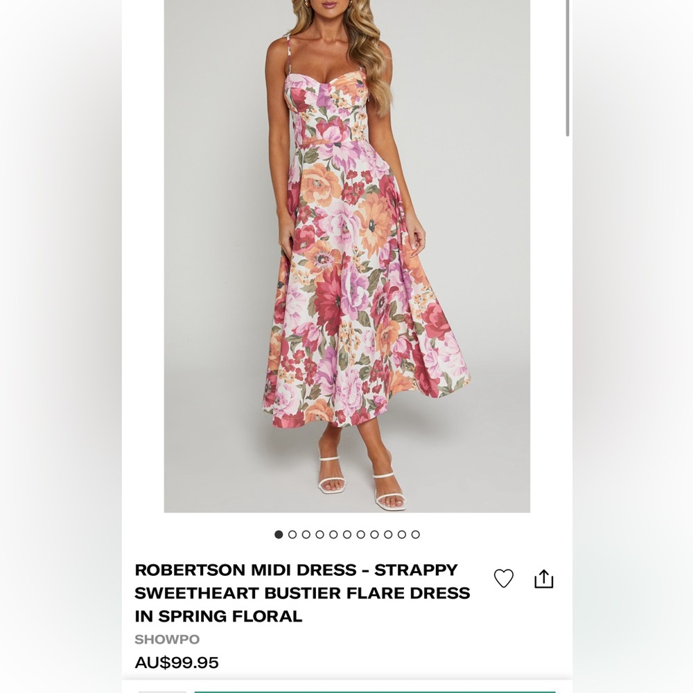 Showpo Floral Fit and Flare Maxi Dress
